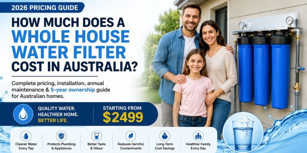 Whole House Water Filter Cost Australia – Aquapure Solutions filtration system installed in an Australian home