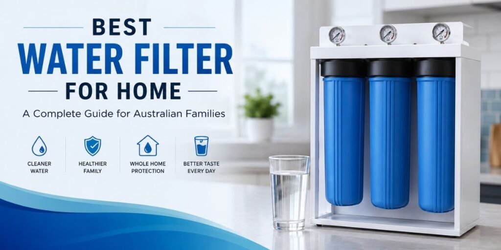 Best Water Filter for Home installed in an Australian kitchen for clean, safe, and healthy drinking water | Aquapure Solutions