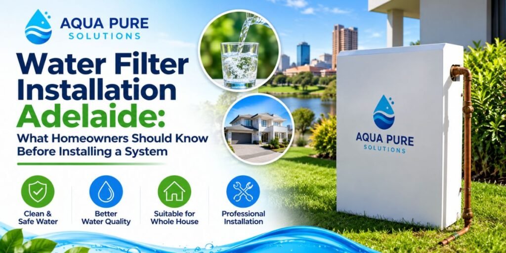 Water filter installation Adelaide with whole house water filtration system by Aqua Pure Solutions